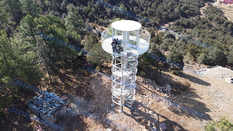 腾博会无线传输安装高台俯视图