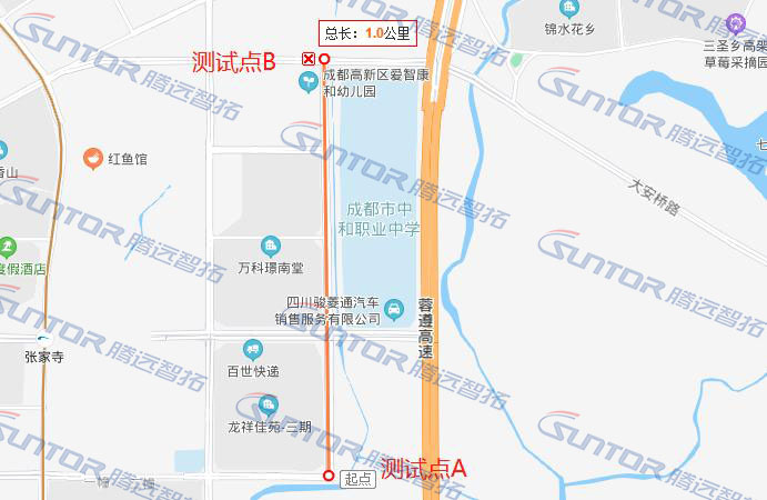 无线机载自组网本次测试地点