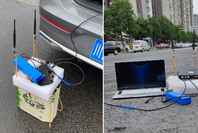 腾博会机载自组网设备成都1千米实地测试