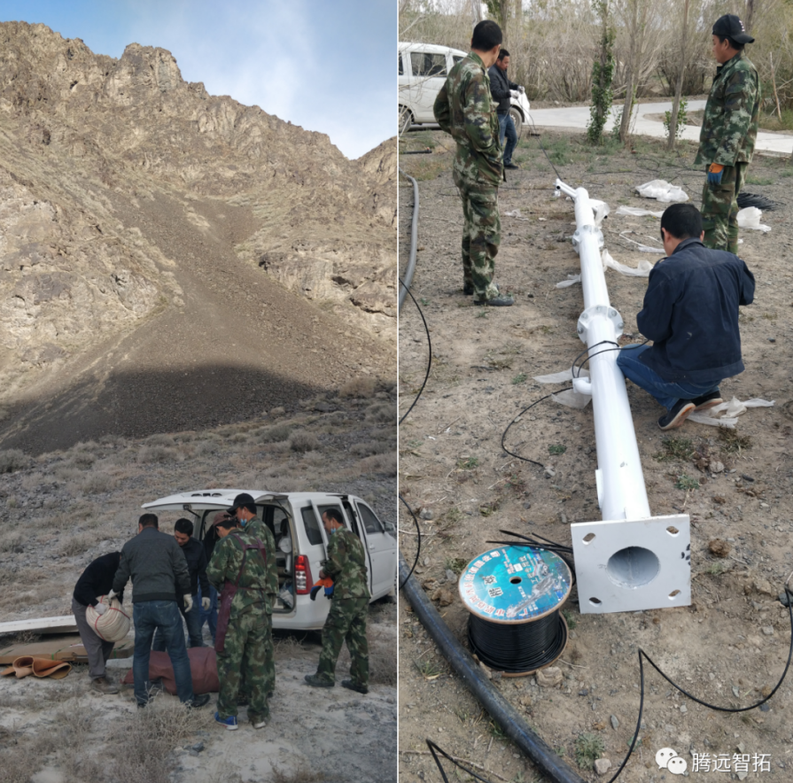 物料人工运送到山顶